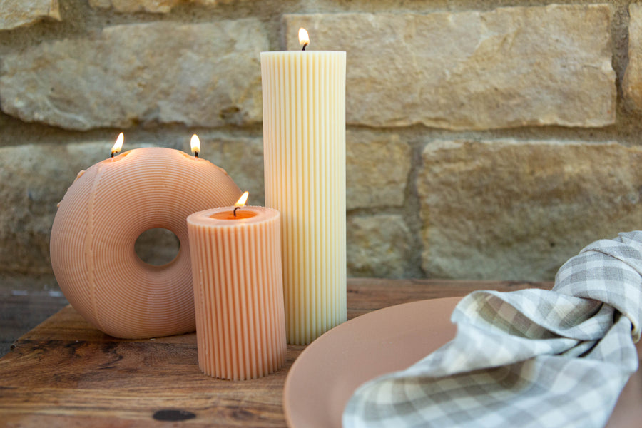 peach blossom candle combo by sculptos