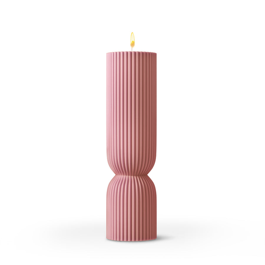 STRIPE Large Pillar Candle