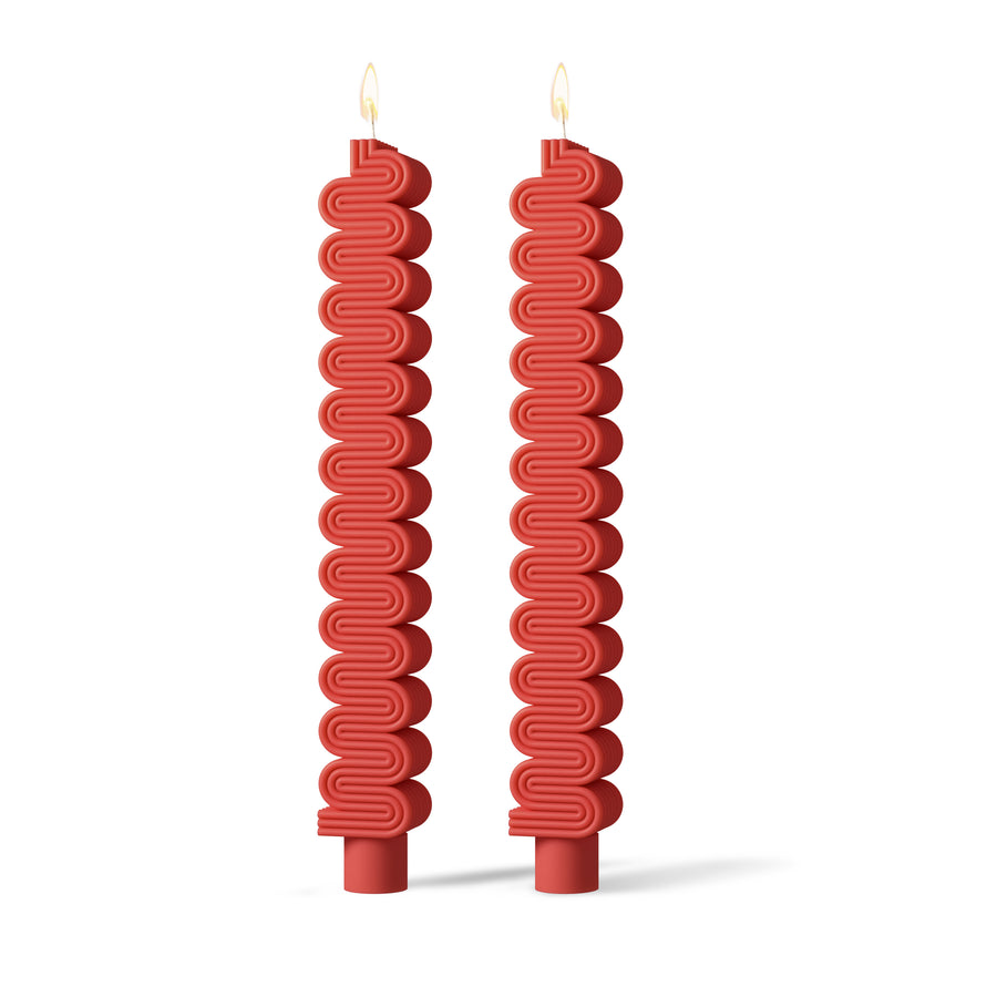 Wave Taper Candles Set