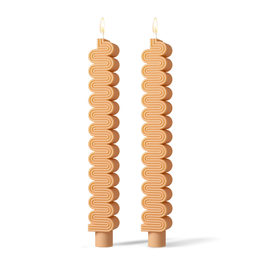 Wave Taper Candles Set
